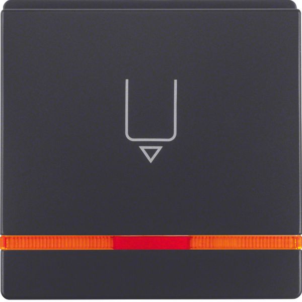 Centre plate imprint f. push-b. f. hotel card, redlens, Q.1/Q.3, ant.v image 1