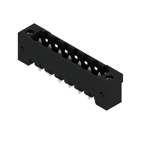 PCB plug-in connector, male header, Flange, THT/THR solder connection, 5.08 mm, Number of poles: 7, 180°, Solder pin length (l): 3.2 mm, tinned, black, Box image 2