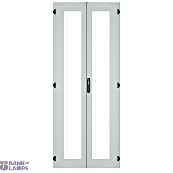IS-1 split door glass 2-parts 80x220 RAL7035 lightgrey image 1