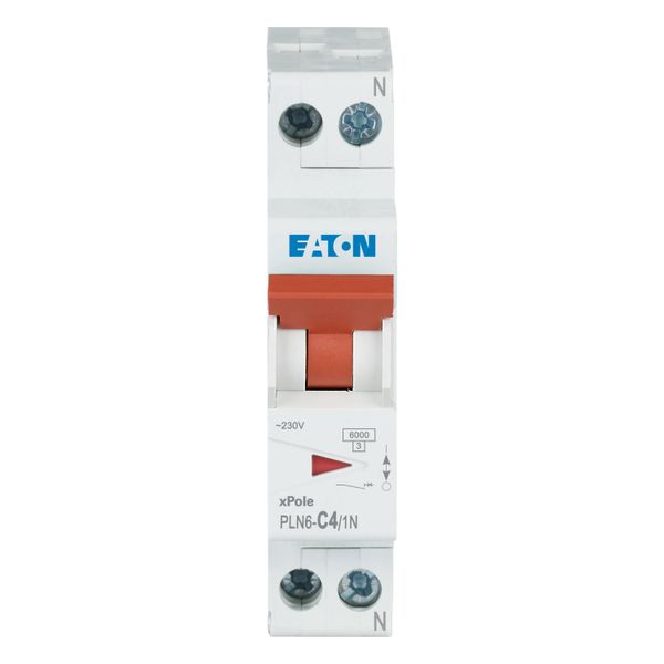 Miniature circuit breaker (MCB), 4 A, 1p+N, characteristic: C image 13