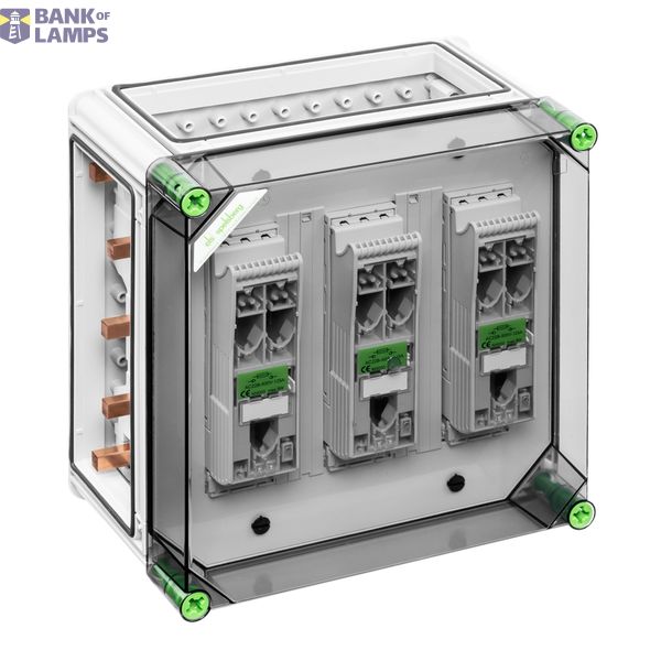 NH fuse enclosure, Type of protection IP65, Impact strength IK08, Protection class II, Rated voltage 690V AC, Halogen free image 1