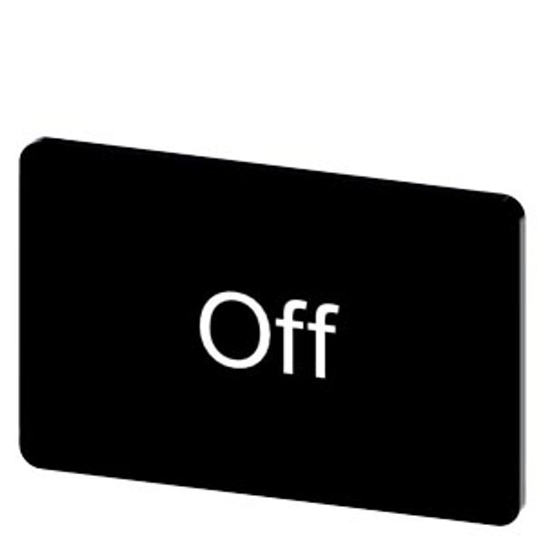Labeling plate 17.5 x 27 mm, label black, labeling: Off image 1