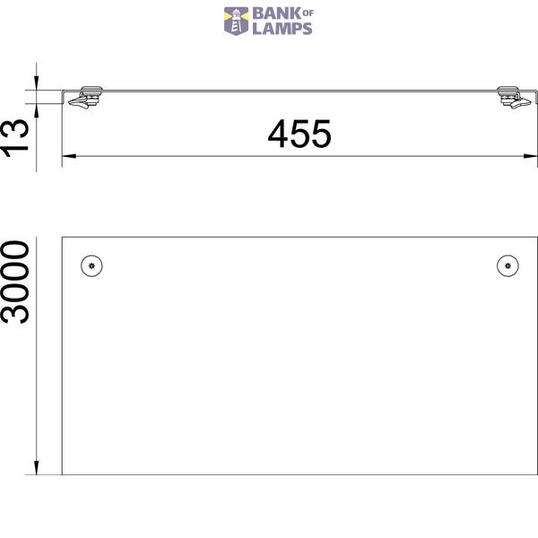 Cover with turn buckle for cable tray and ladder 450x3000 Steel Hot-di image 2
