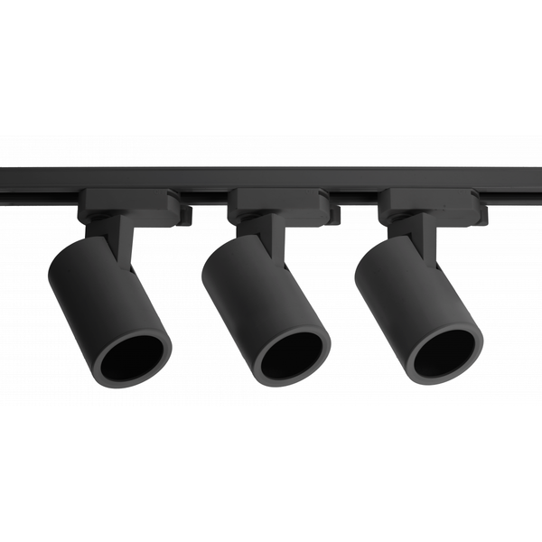 TRAX BIS single-phase set, 3*GU10 Bulbs, max. 3*20 W, track 1 m, black image 1