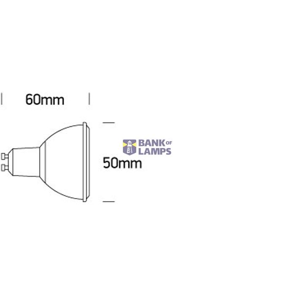 WHITE COB 6W WW GU10 HONEYCOMB 60deg 230V image 2