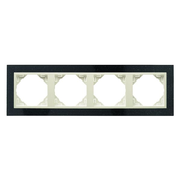 FOUR-GANG FRAME GRANITE/PEARL image 2