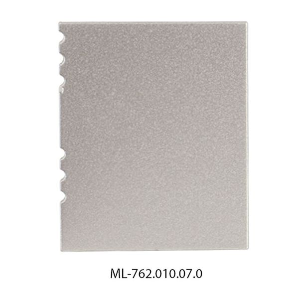End cap without hole for NV, silver color, 1 pc image 1