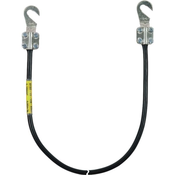 Earthing cable 16mm² / L 2.0m black w. 2 open cable lugs (B) M8/M10 Su image 1