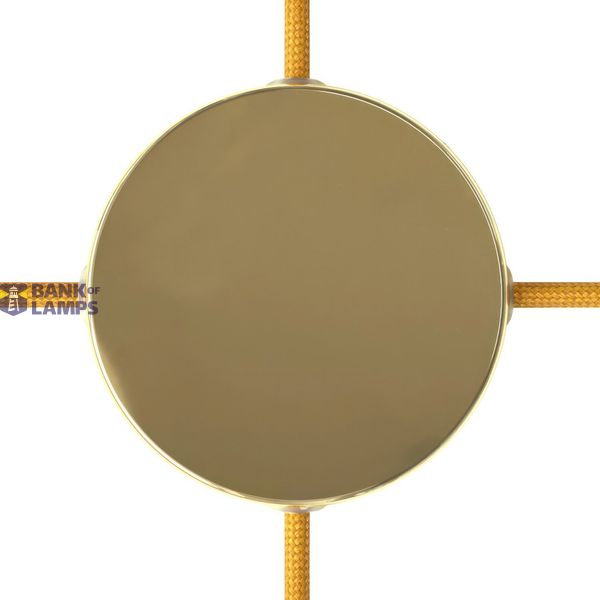 Cylindrical metal 4-side hole ceiling rose kit (junction box) image 1