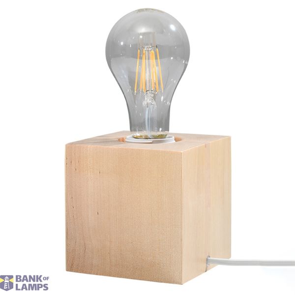ARIZ DESK LAMP NATURAL WOOD E27 1X60W IP20 image 3