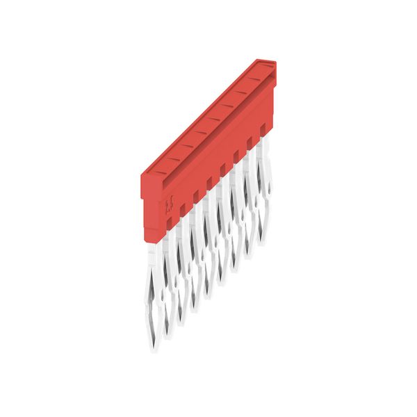 Cross-connector (terminal), Plugged, red, 24 A, Number of poles: 9, Pitch in mm (P): 5.10, Insulated: Yes, Width: 43.6 mm image 1