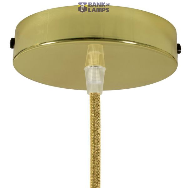 Cylindrical metal ceiling rose kit image 1