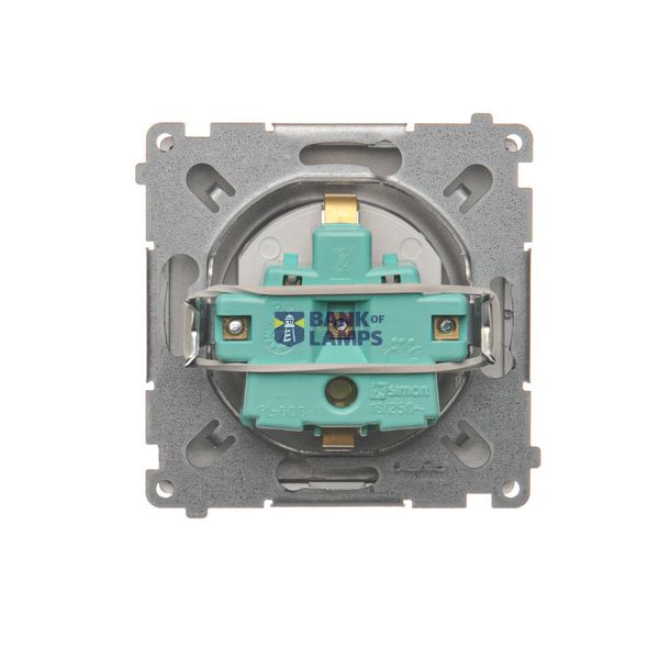 Single fiber optic socket, Silver matt, metalic image 1
