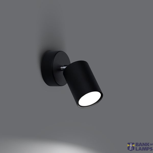 WALL LAMP LEMMI 1 BLACK GU10 1X40 IP20 image 4