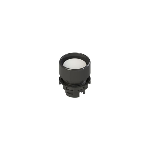 Spring-return white booted pushbutton image 2