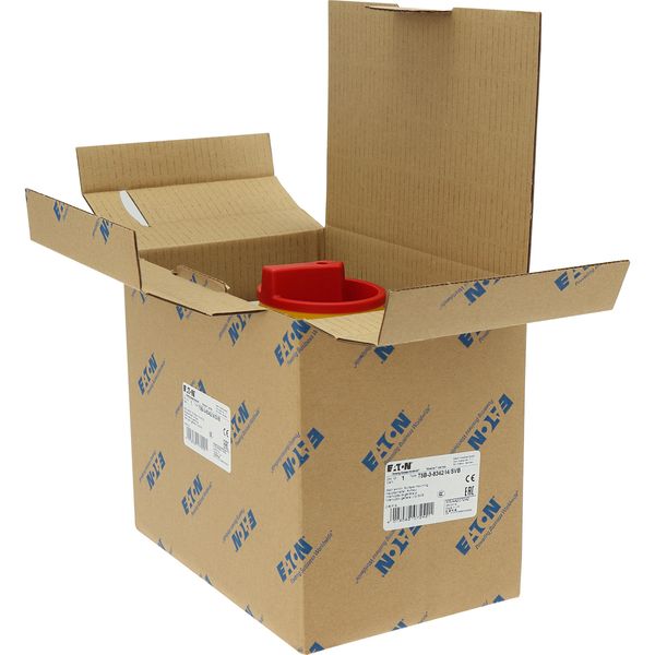T5B-3-8342/I4/SVB Main switch, T5B, 63 A, surface mounting, 3 contact unit(s), 6 pole, Emergency switching off function, With red rotary handle and yellow locking ring, image 43