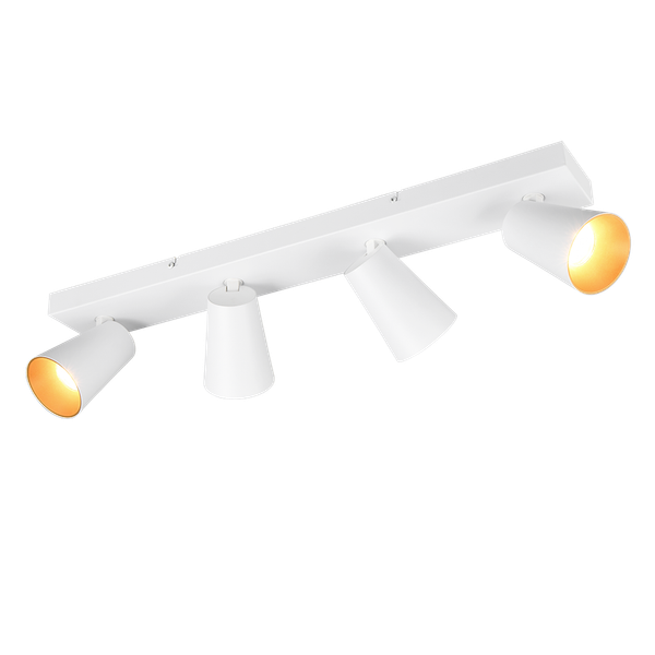Sharp spot 4-pc GU10 matt white/gold image 1