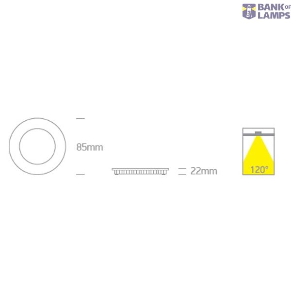 BLACK LED 8W CW IP40 230V image 2