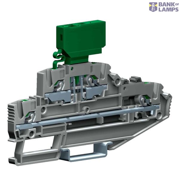 Insert terminal with fuse holder, 2-level, 2.5 mm², gray. image 1