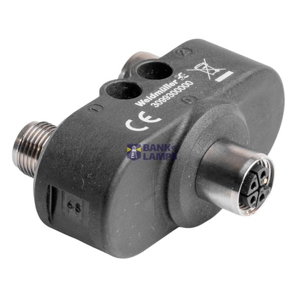 Sensor-actuator adaptor, Number of poles: 4, Coding: L-coded, 63 V image 1