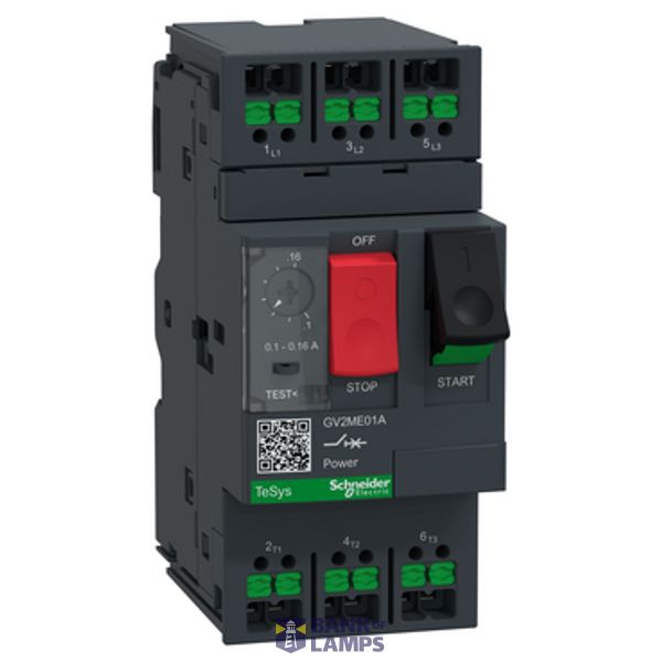 Tesys MOTOR CB TH-MAG 0.16A PB Snap-in image 1