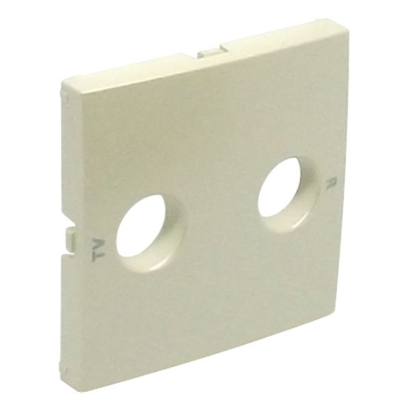 COVER PLATE FOR R - TV SOCKETS PEARL image 2