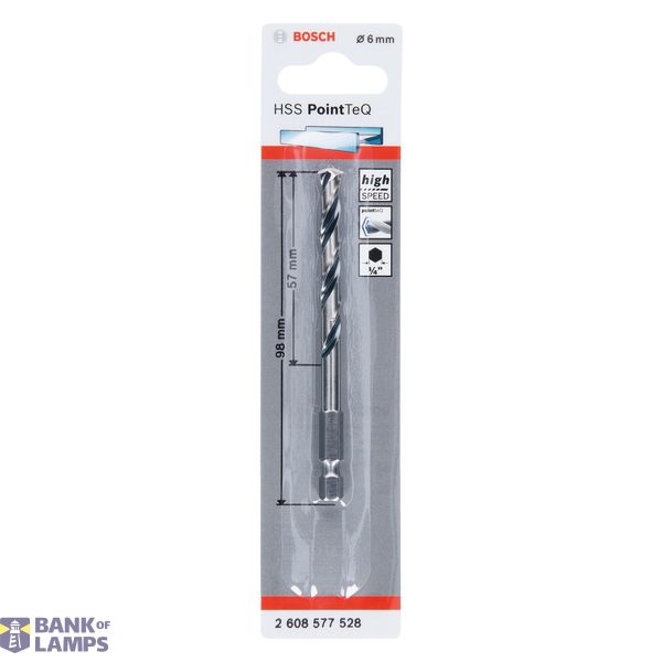 HSS PointTeQ Hex Drill Bit 6.0mm 1 pcs. image 2