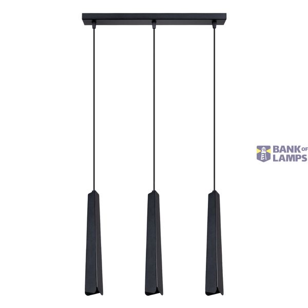 Pendant lamp PRYSM 3L black image 2