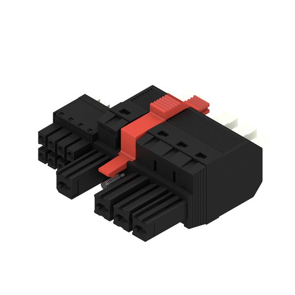 PCB plug-in connector, female plug, 7.62 mm, Number of poles: 4, 180°, PUSH IN with actuator, Clamping range, max. : 6 mm², Box image 2