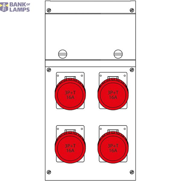 RECEPTACLE 16A 2P 3W 6h IP67 200-250V image 3