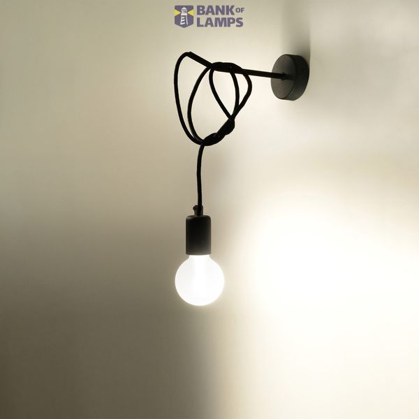 WALL LAMP EDISON BLACK E27 1X60W IP20 image 3