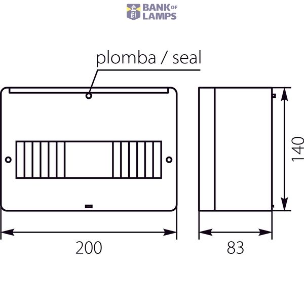 Surface-mounted distribution board - RM 9S (N+PE) image 2