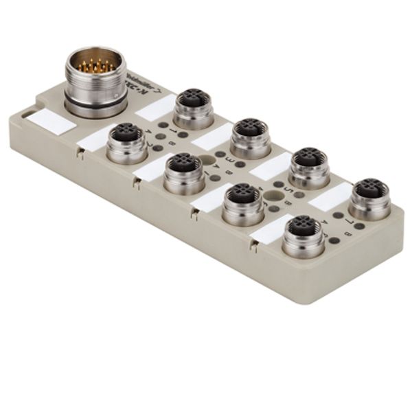 with M23 outlet, 19-pole, M12, 30 V, A-coded, LED: Yes, LED initiator: Yes, Wiring type: PNP image 2