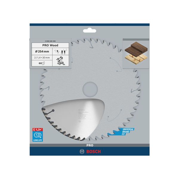 Optiline Wood circular saw blade 254 x 30 x 2,0 mm, 60 image 1