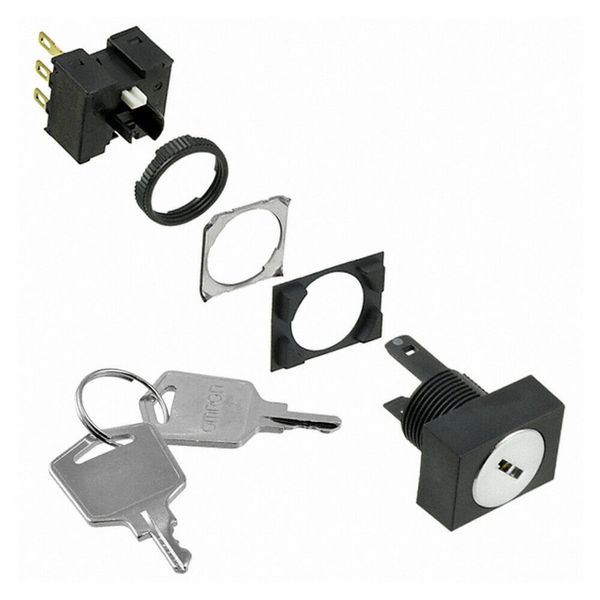 Selector switch, rectangular, key-type, 2 notches, maintained, IP65, k A16K2011C image 2