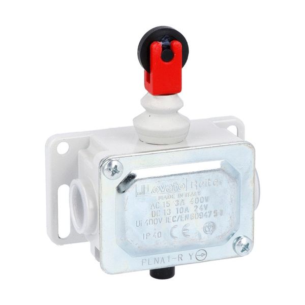 Metal limit switch, PL series, top roller push plunger. Contacts 1NC. IP40 image 1