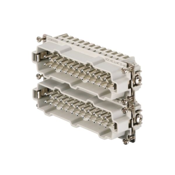 HDC insert, Male, 500 V, 16 A, Number of poles: 24, Tension-clamp connection, Size: 8 image 1