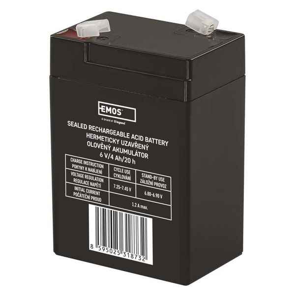 SLA Battery 6V 4Ah for P2301, P2304, P2305, P2308 flashlight image 1