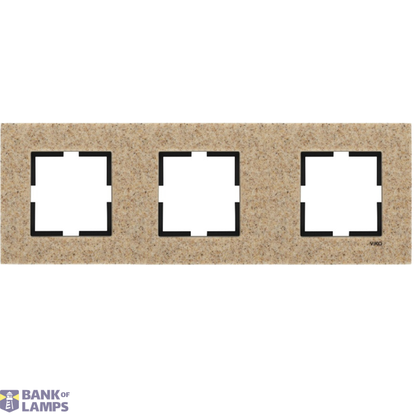 Novella Accessory Corian - Sandstone Two Gang Flush Mounted Frame image 1