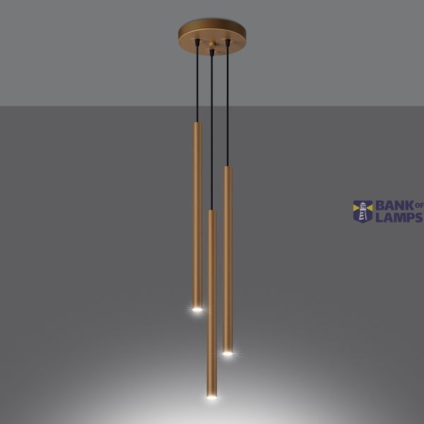 PASTELO 3P GOLD HANGING LAMP G9 3X8W IP20 image 9
