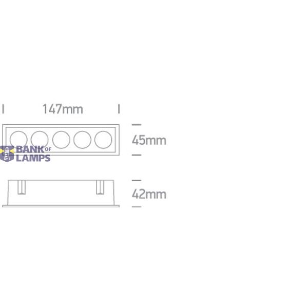 WHITE RECESSED LED 12W WW IP20 38deg 230V DARK LIGHT image 3