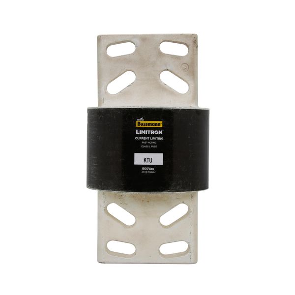 Eaton Bussmann series KTU fuse, 600V, 4000A, 200 kAIC at 600 Vac, Non Indicating, Current-limiting, Fast Acting Fuse, Bolted blade end X bolted blade end, Class L, Bolt, Melamine glass tube, Silver-plated end bells image 2