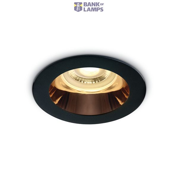 BLACK GU10 10W COPPER REFLECTOR DARK LIGHT image 1