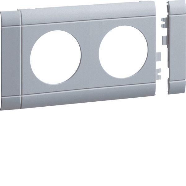 Frontplate 2-gang socket lid 80 alu image 1