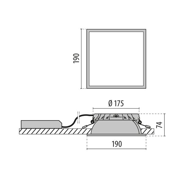 DL SQUARE MIDI 12 C/EW 840 ALU+WIELAND image 7