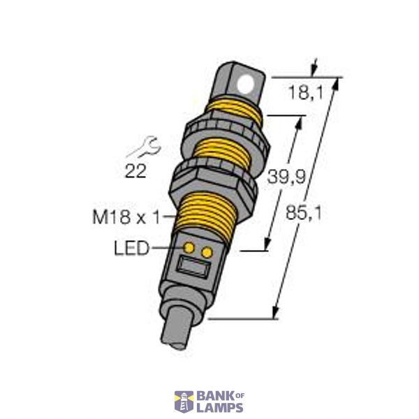 Ultrasonic Sensor diffuse mode sensor   S18UIAR W/30 image 2
