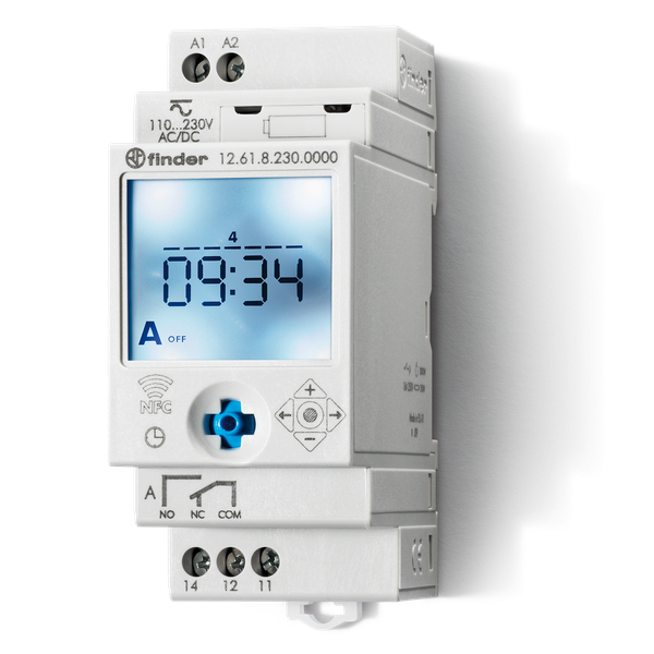 Dig.Time Switch 35mm.1CO 16A/12.24VUC, weekly progr.Smartphone (12.61.0.024.0000) image 2