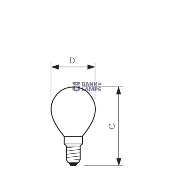 Appl 40W E14 240V P45 CL OV 1BL/10 image 3