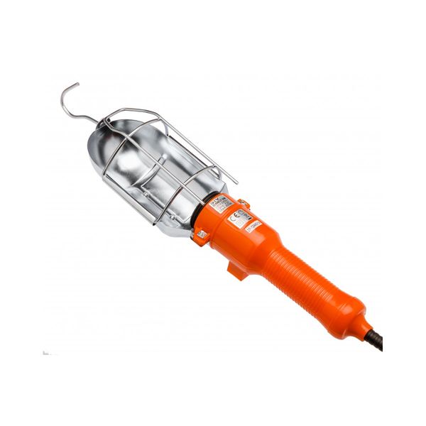 Portable luminaire for E27 lamps, max. 60 W, IP20, cable 5m, orange image 1