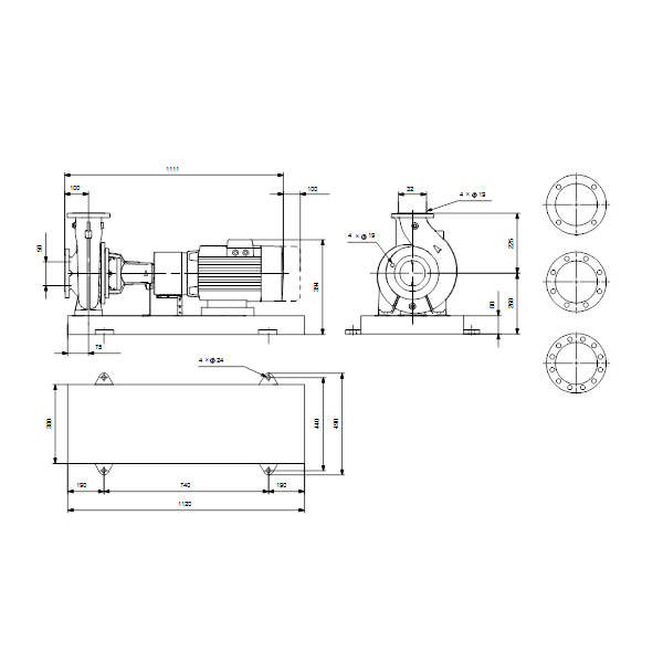Norm foundation pump NK 32-250/199A2F2AE-SBAQE 5,50kW 380-415D 2P image 2
